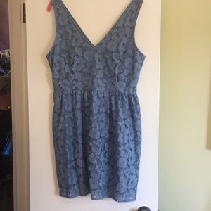 Cute Blue Lace Dress